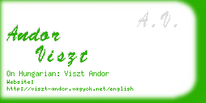 andor viszt business card